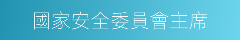 國家安全委員會主席的同義詞