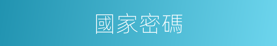 國家密碼的同義詞