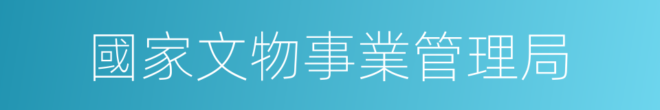 國家文物事業管理局的同義詞