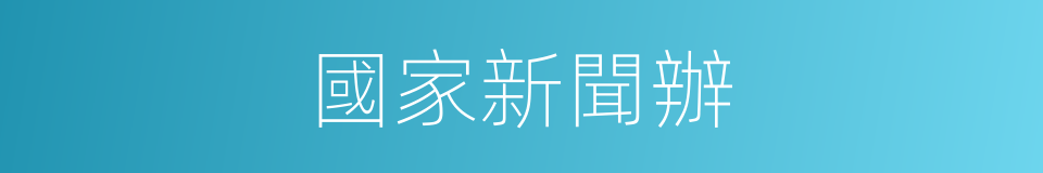 國家新聞辦的同義詞