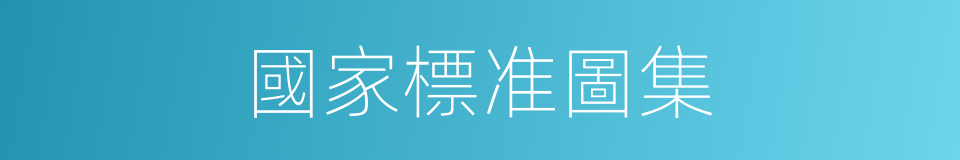 國家標准圖集的同義詞