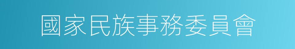 國家民族事務委員會的同義詞