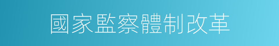 國家監察體制改革的同義詞