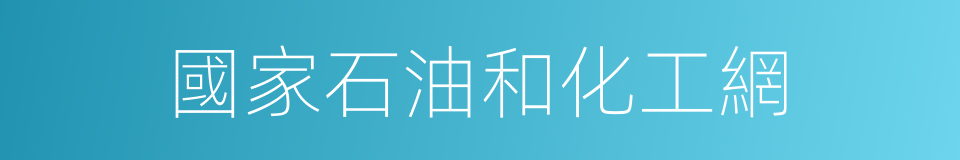 國家石油和化工網的同義詞