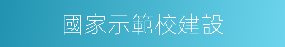 國家示範校建設的同義詞