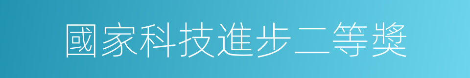 國家科技進步二等獎的同義詞