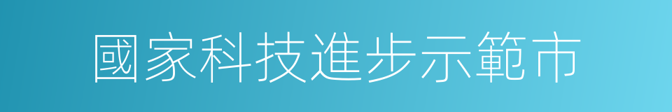 國家科技進步示範市的同義詞