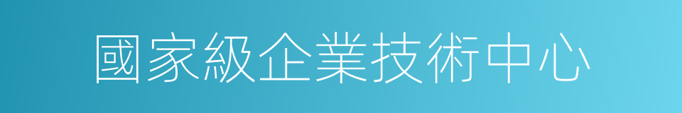 國家級企業技術中心的同義詞