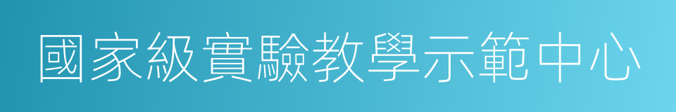 國家級實驗教學示範中心的同義詞