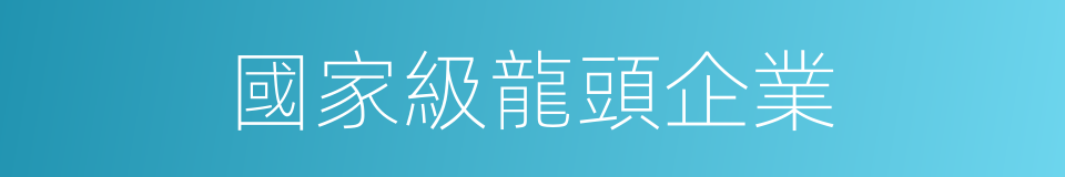 國家級龍頭企業的同義詞