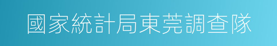 國家統計局東莞調查隊的同義詞