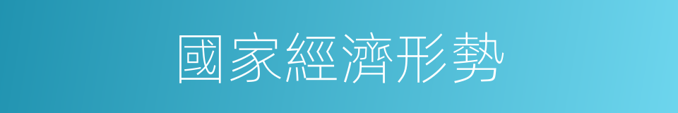 國家經濟形勢的同義詞