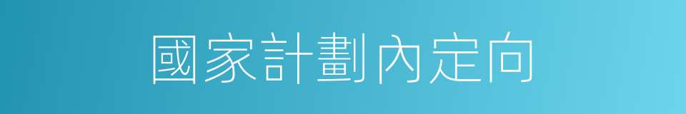 國家計劃內定向的同義詞