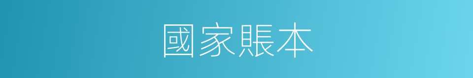 國家賬本的同義詞