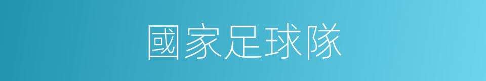 國家足球隊的同義詞