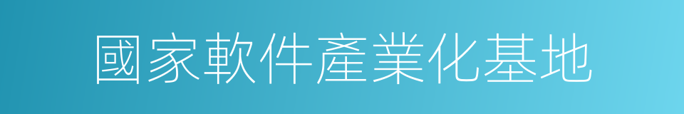 國家軟件產業化基地的同義詞