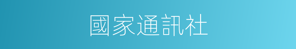 國家通訊社的同義詞