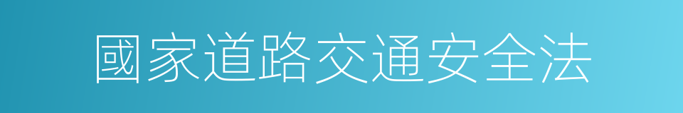 國家道路交通安全法的同義詞