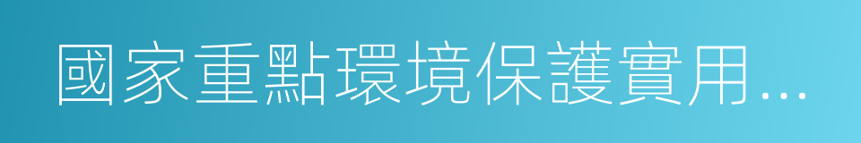 國家重點環境保護實用技術示範工程的同義詞