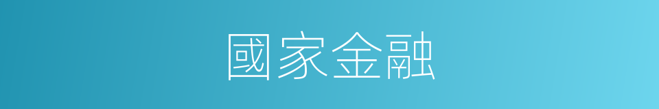 國家金融的同義詞