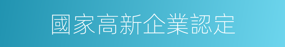 國家高新企業認定的同義詞