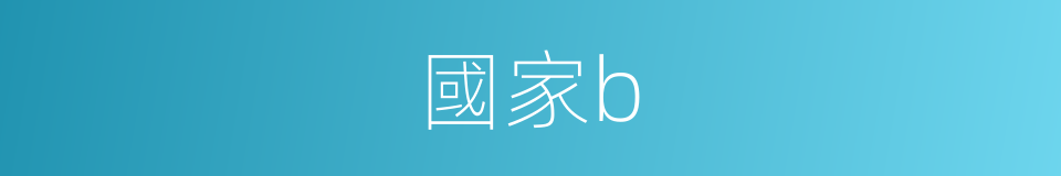 國家b的同義詞