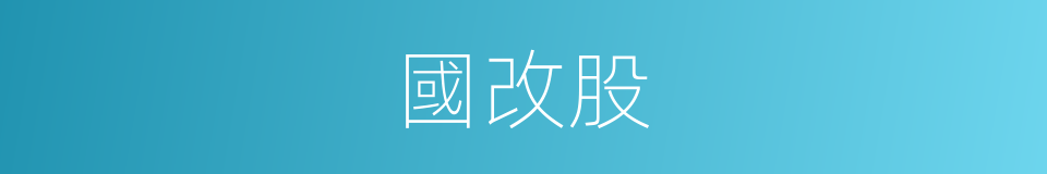 國改股的同義詞