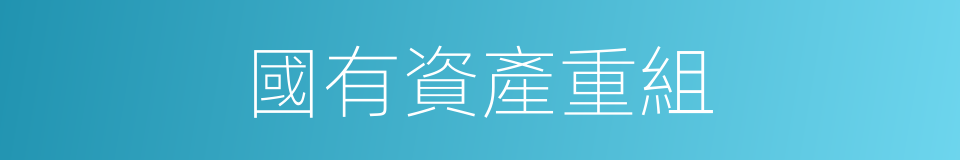 國有資產重組的同義詞