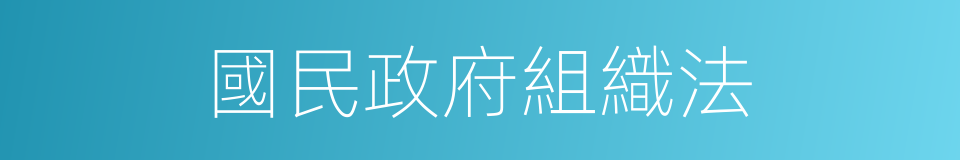 國民政府組織法的同義詞