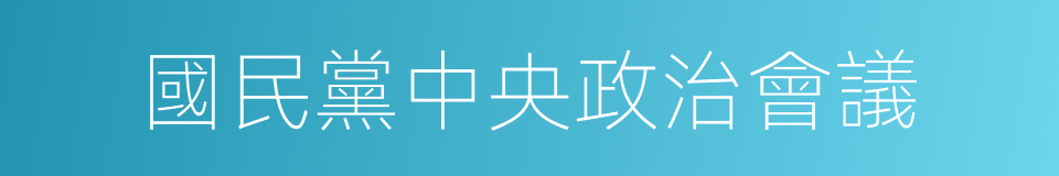 國民黨中央政治會議的同義詞