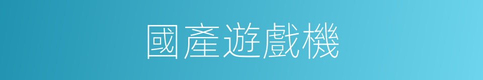 國產遊戲機的同義詞