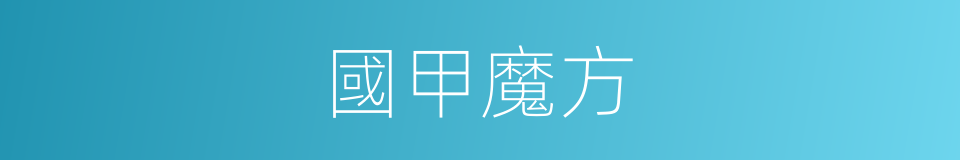 國甲魔方的同義詞