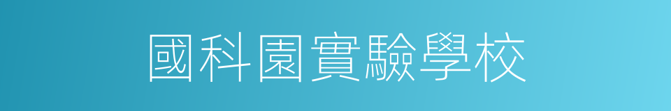 國科園實驗學校的同義詞
