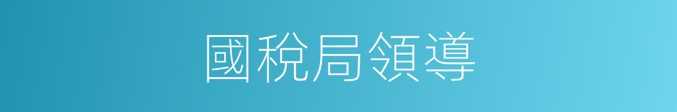 國稅局領導的同義詞