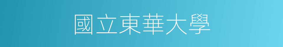 國立東華大學的同義詞