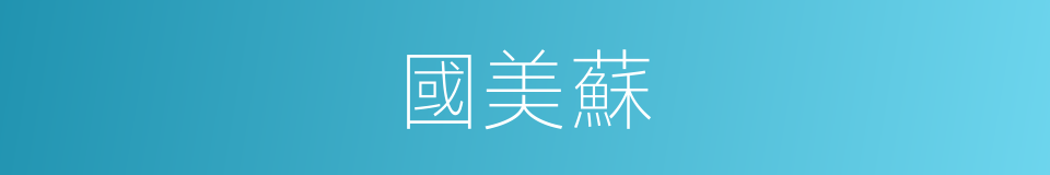 國美蘇的同義詞