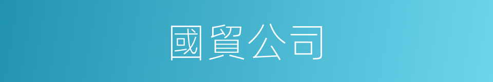 國貿公司的同義詞