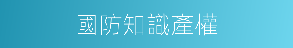 國防知識產權的同義詞