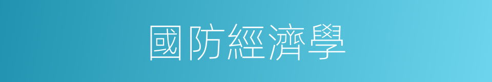 國防經濟學的同義詞
