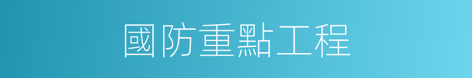 國防重點工程的同義詞