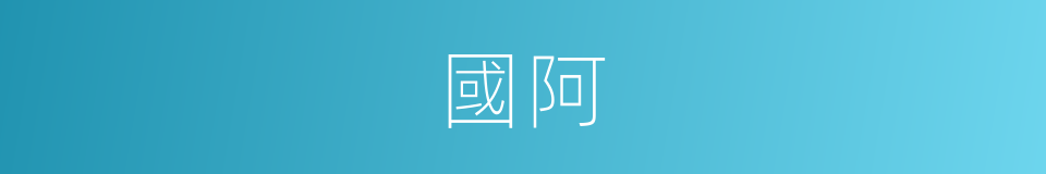 國阿的意思