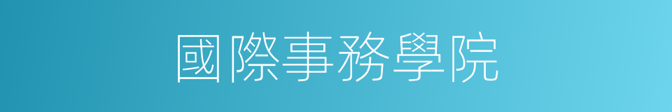 國際事務學院的同義詞
