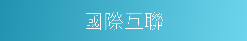 國際互聯的同義詞