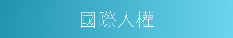 國際人權的同義詞