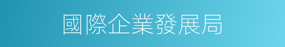 國際企業發展局的同義詞