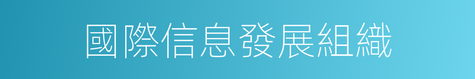 國際信息發展組織的同義詞