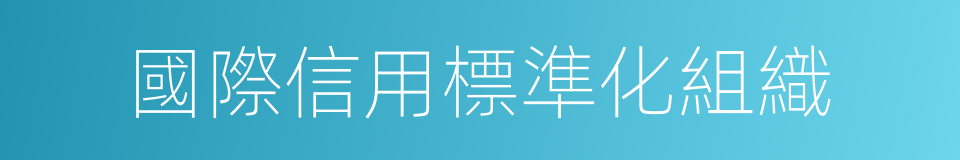 國際信用標準化組織的同義詞