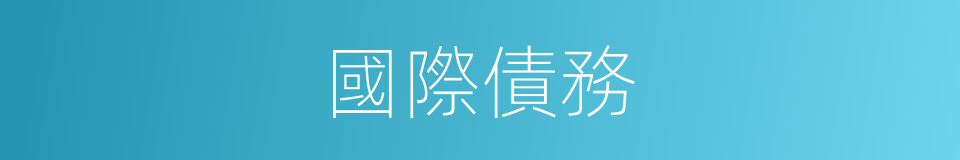 國際債務的同義詞