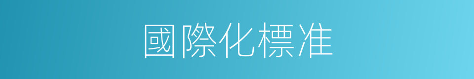 國際化標准的同義詞