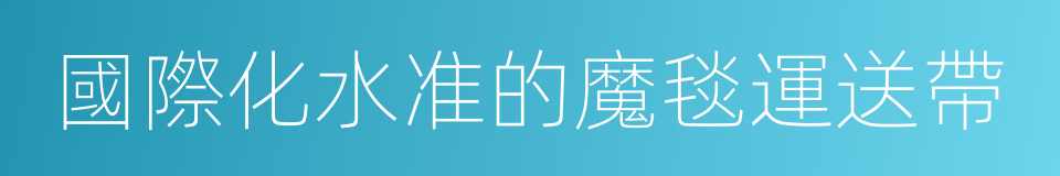 國際化水准的魔毯運送帶的同義詞